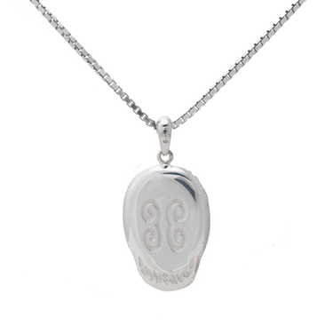 Dije Calavera chica plata con Howlita